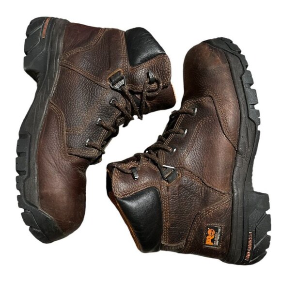 Timberland PRO Helix Work Boots Mens US 10W Brown Alloy Toe EH 86518 Leather 6” - Picture 4 of 9
